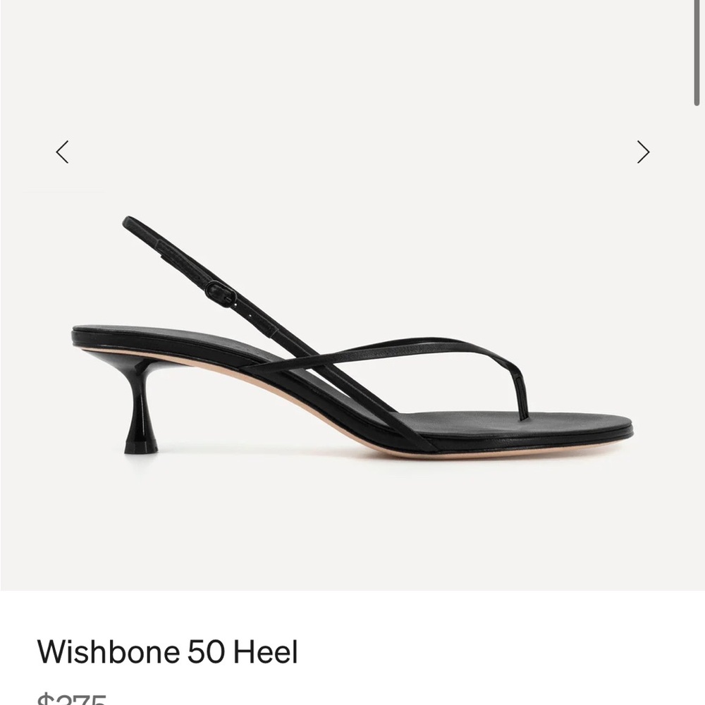 Studio Amelia Black Wishbone 50 Heel Sandals